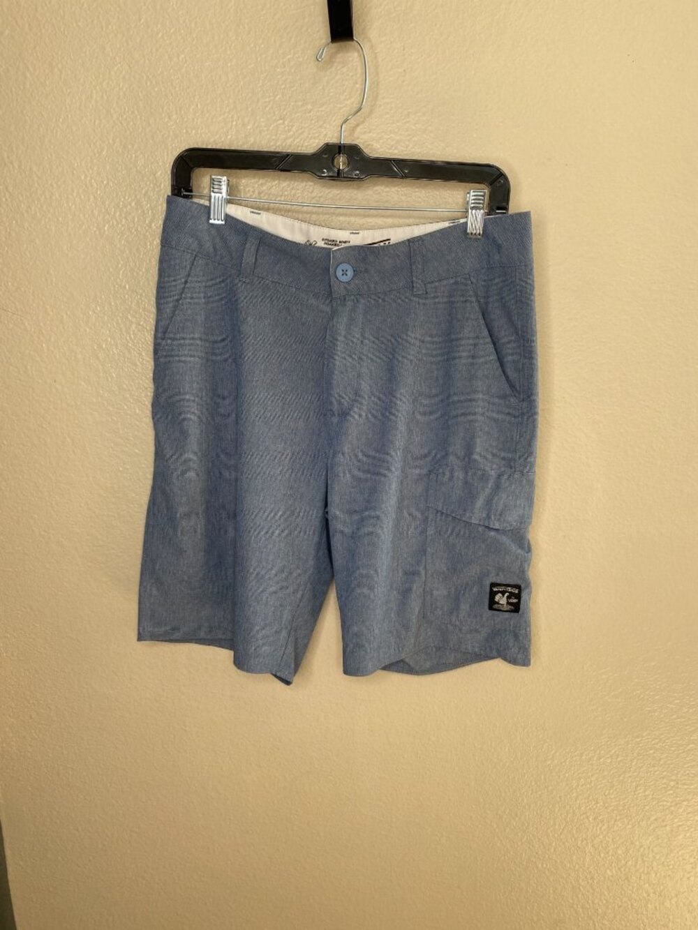 Vans Mens Blue Vanphibian Shorts 30 Polyester Elastane pockets button summer
